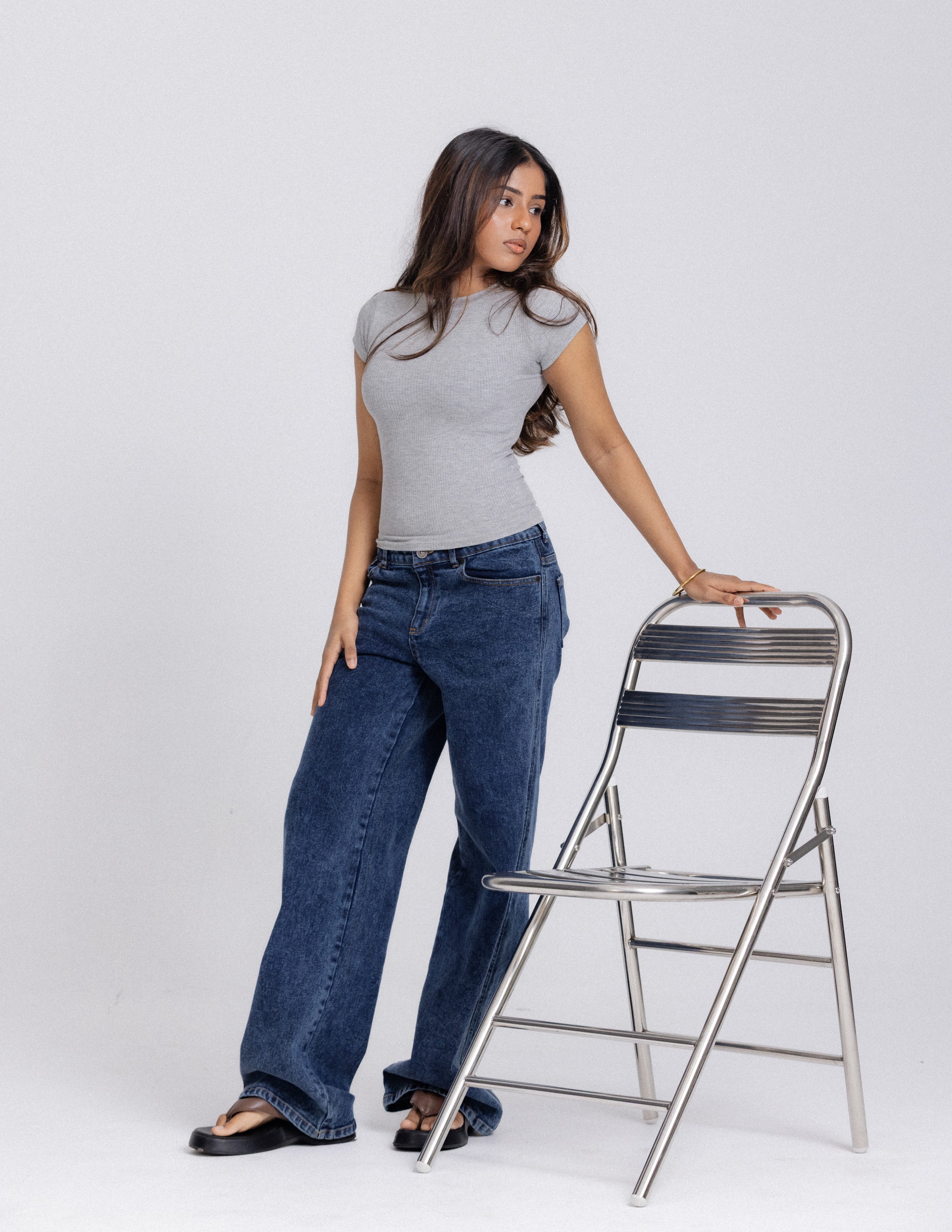 Rue High Neck Fitted Top