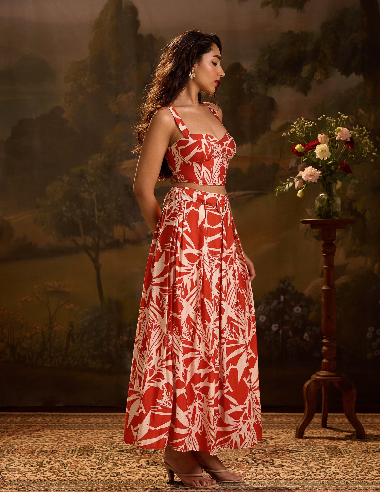 Belt Detailed Maxi Skirt