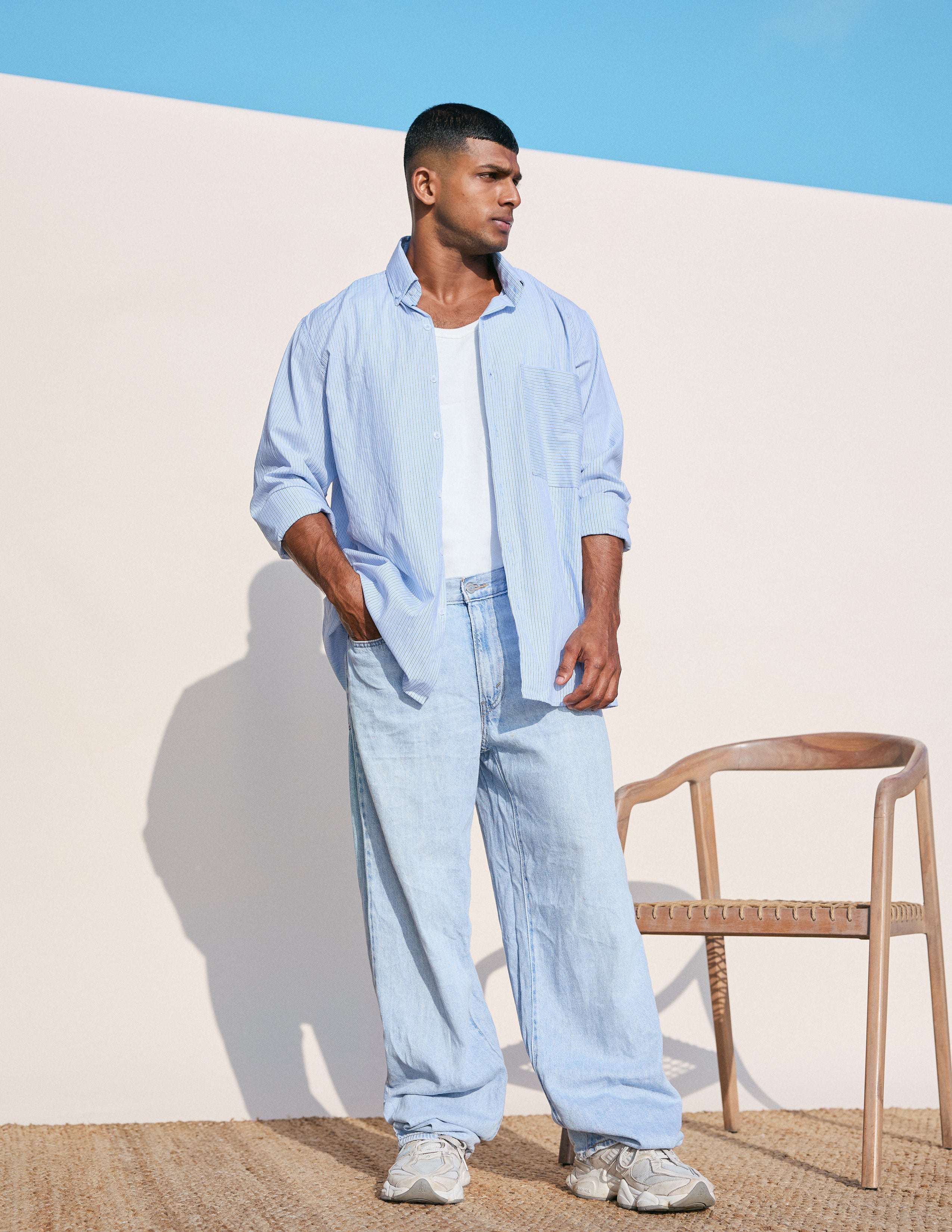 Oversized large collar shirt