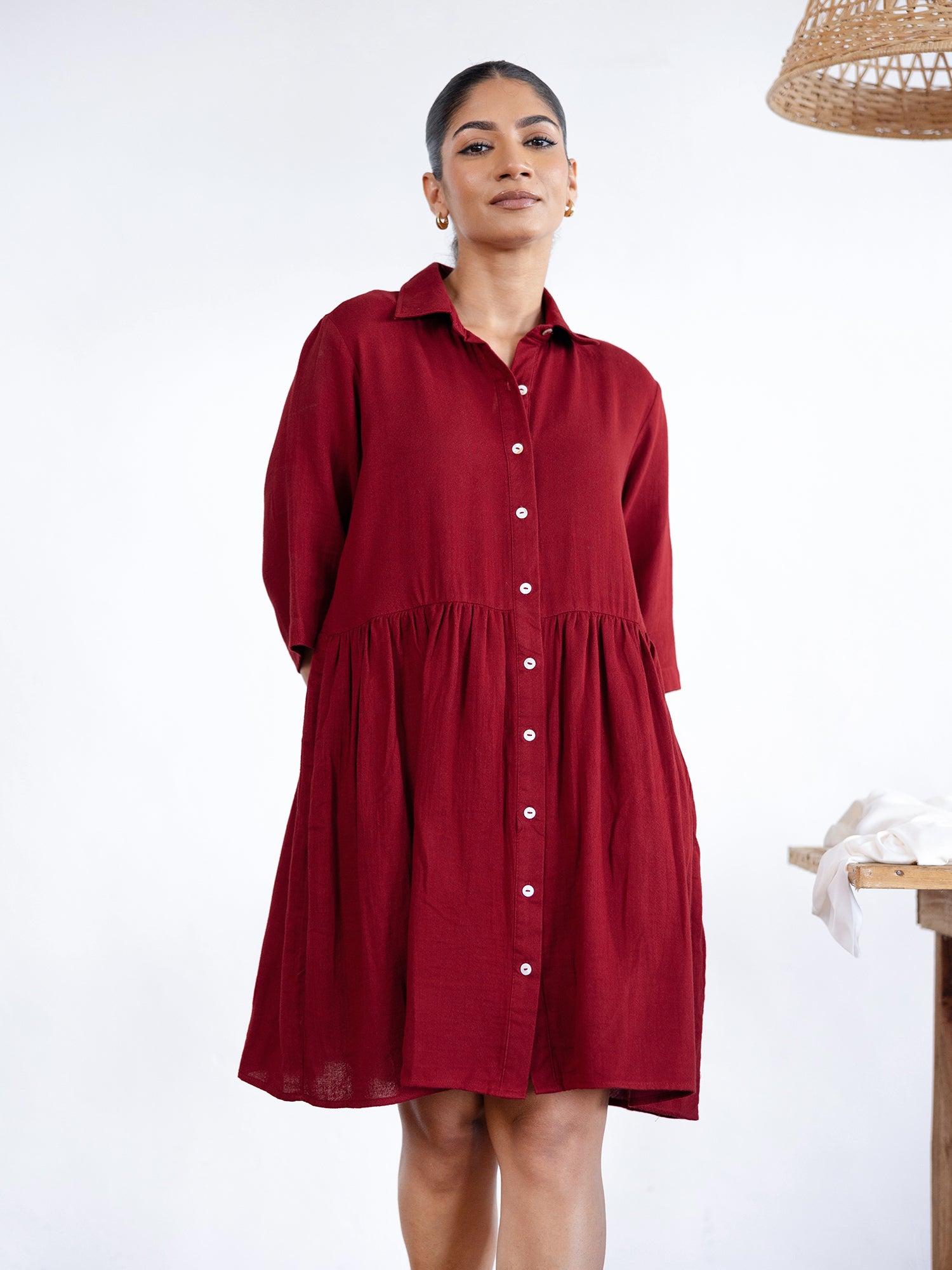 Button Down Mini Dress