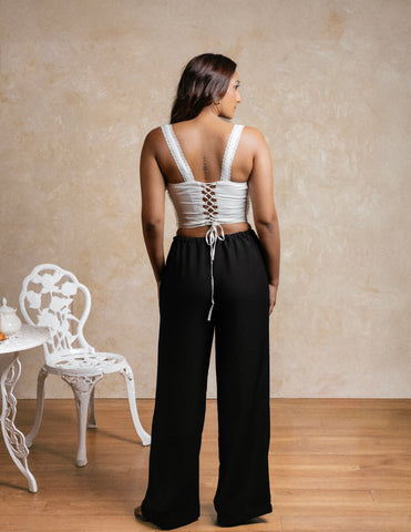 Drawstring Wide Leg Pant