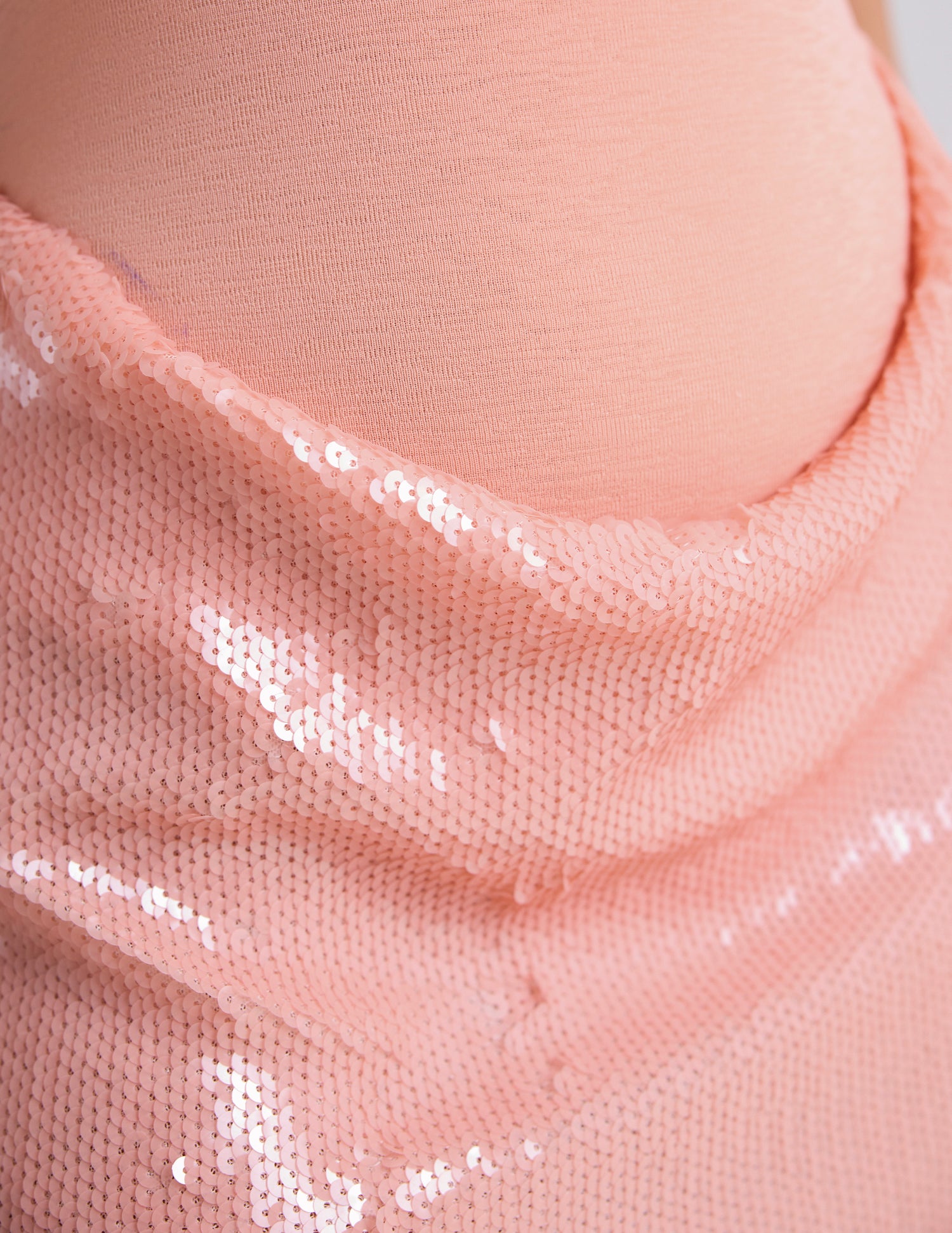 Bodysuit Detailed Sequin Mini Dress