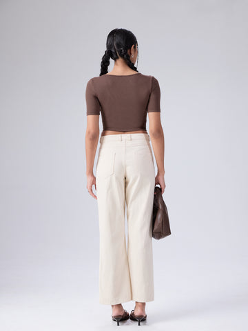 Nora Round Neck Short Sleeved Top