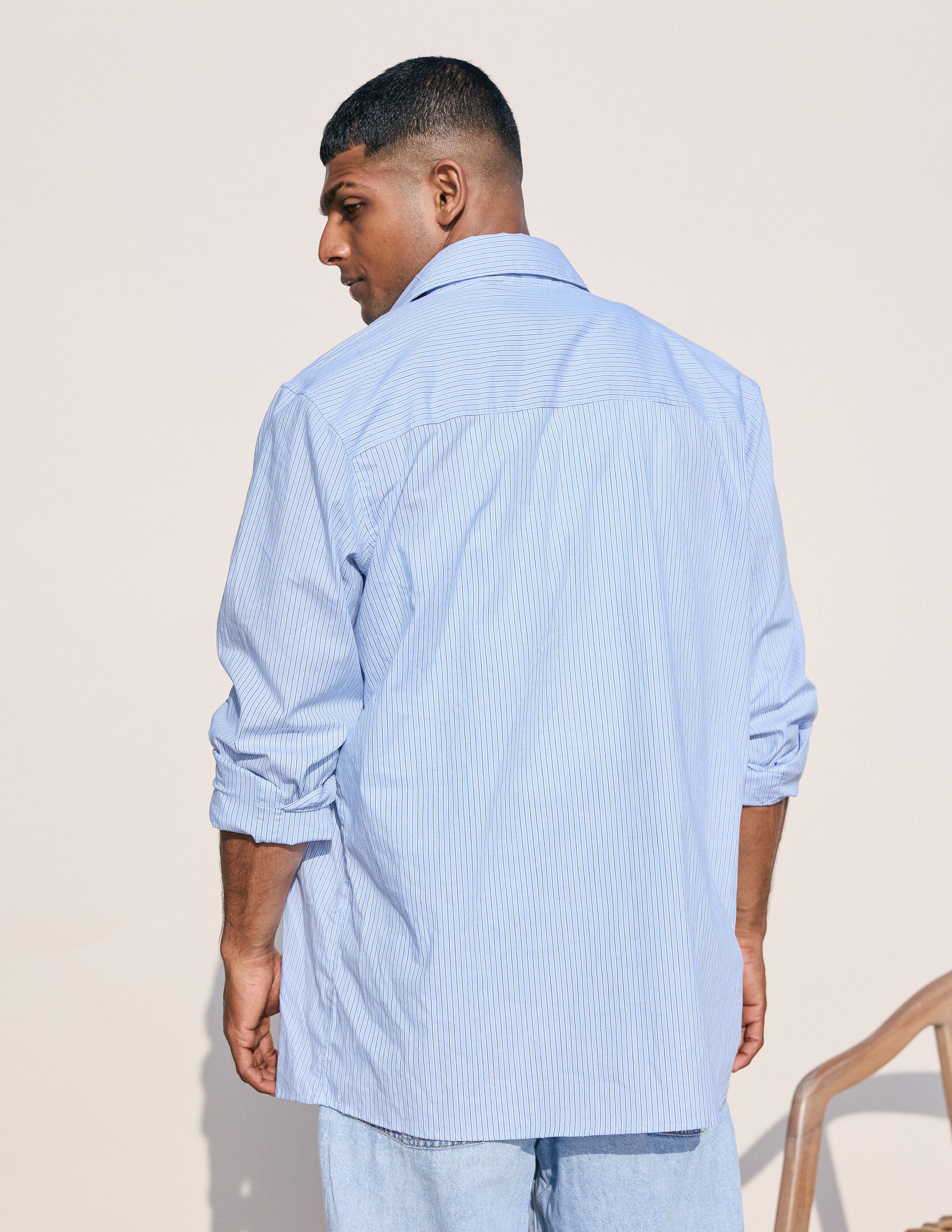 Oversized large collar shirt