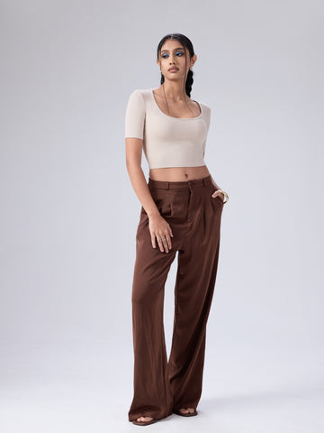 Nora Round Neck Short Sleeved Top