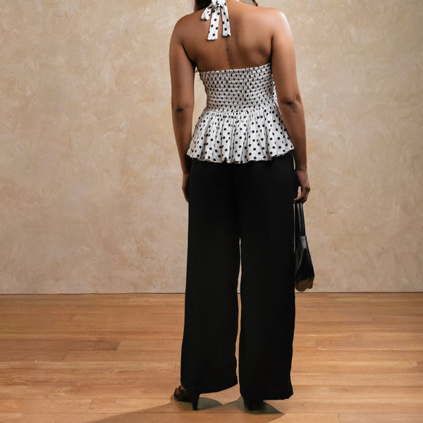 Halter Neck Peplum Top
