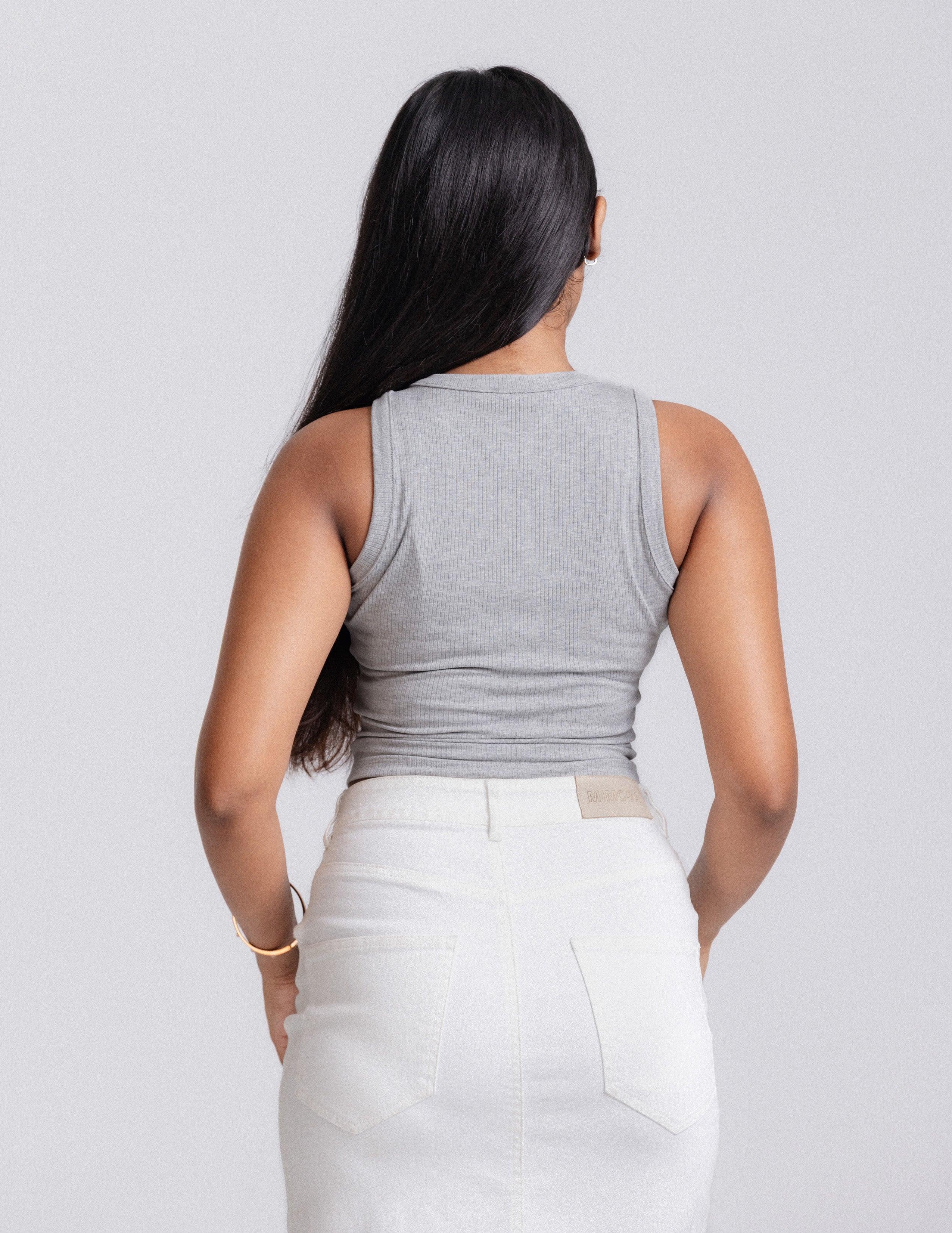 Beck High Neck Sleeveless Fitted Top