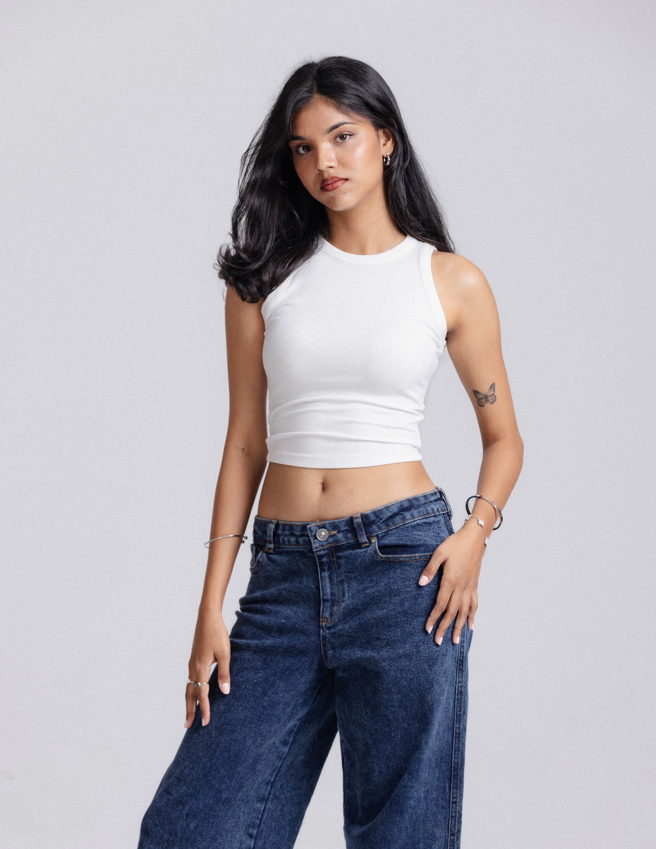 Beck High Neck Sleeveless Fitted Top