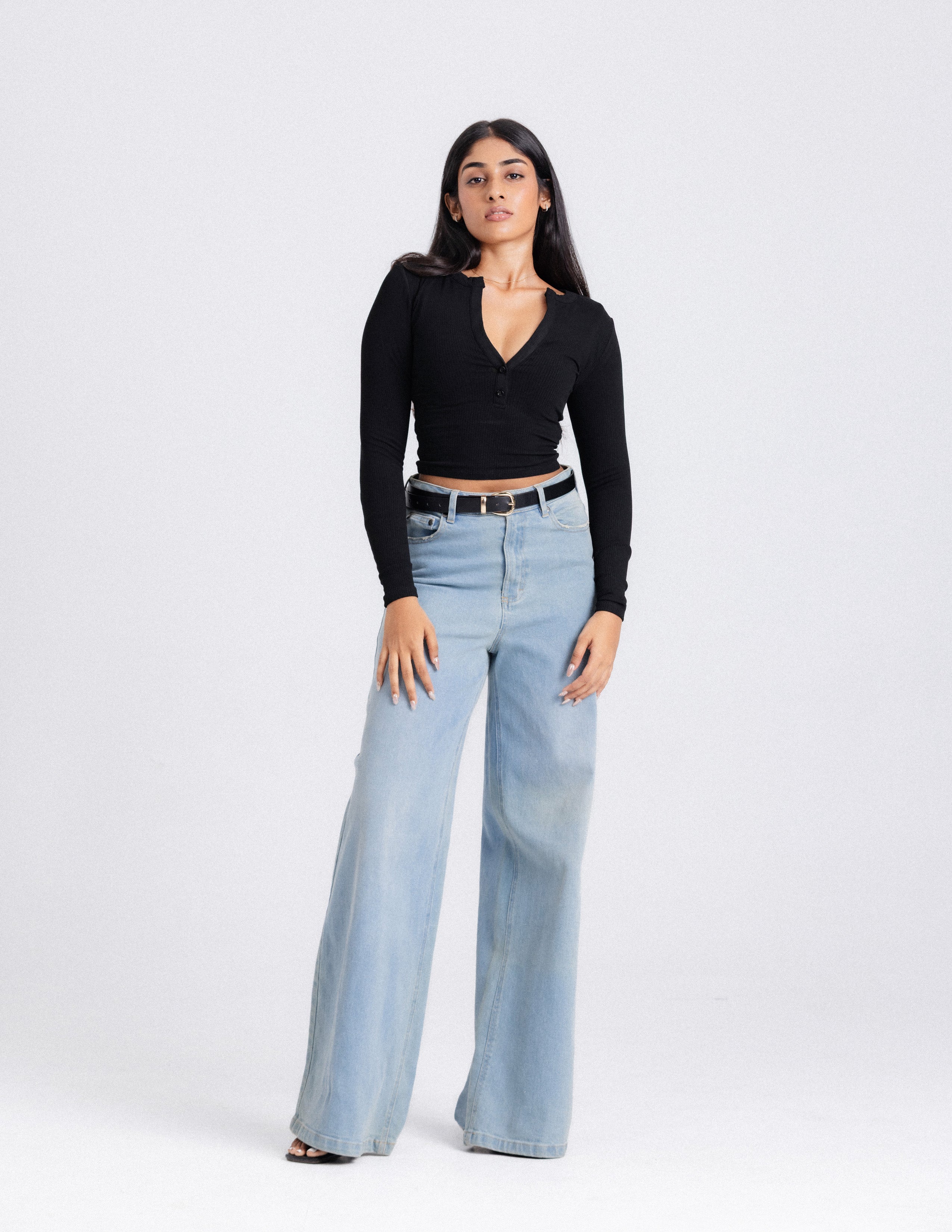 Ivy Long Sleeved Fitted Top