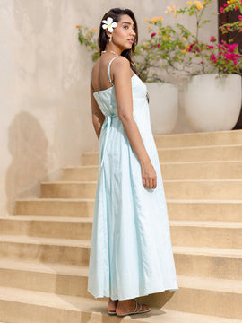 Binding Detailed Bustier Maxi Dress