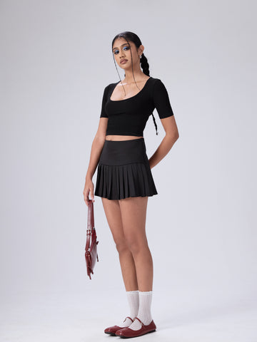 Nora Round Neck Short Sleeved Top