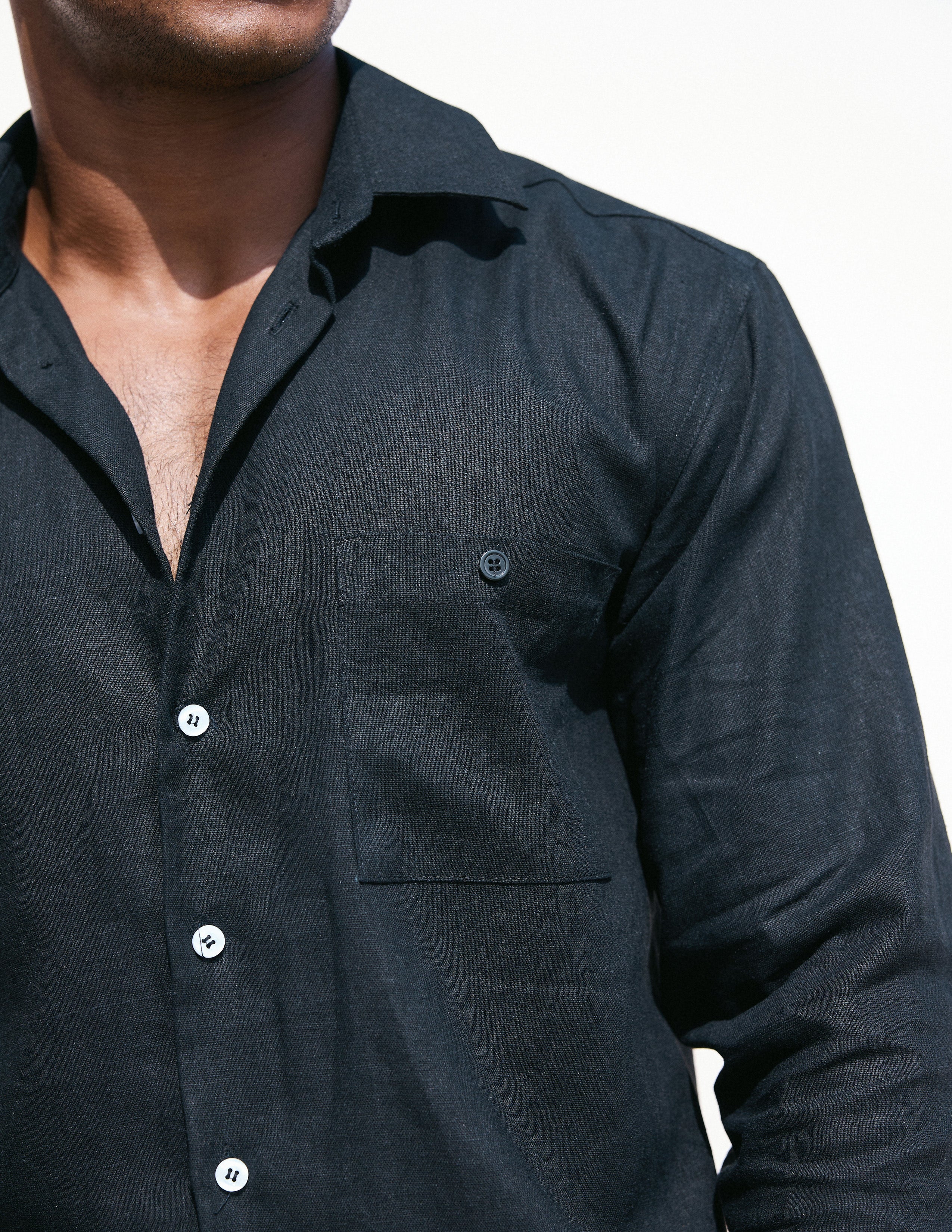 Chest pocket button detail shirt
