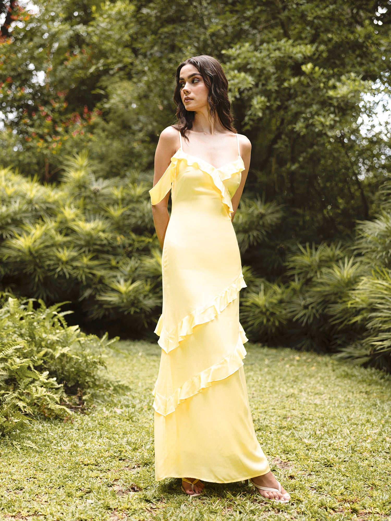 Frill Detailed Maxi Dress