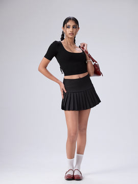 Nora Round Neck Short Sleeved Top