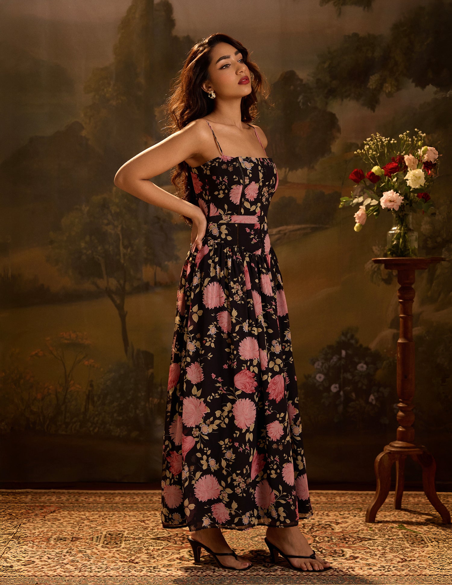 Ladder Lace Detail Maxi Dress