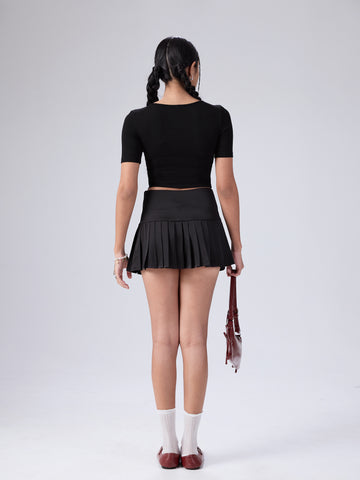 Nora Round Neck Short Sleeved Top