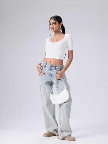 Nora Round Neck Short Sleeved Top