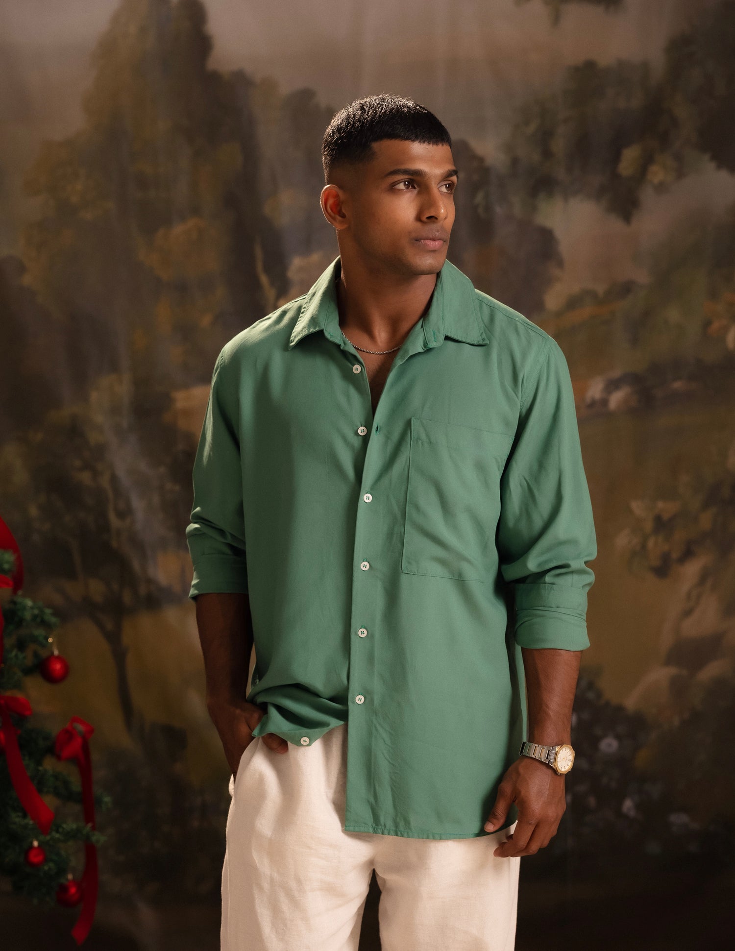 Large chest pocket shirt