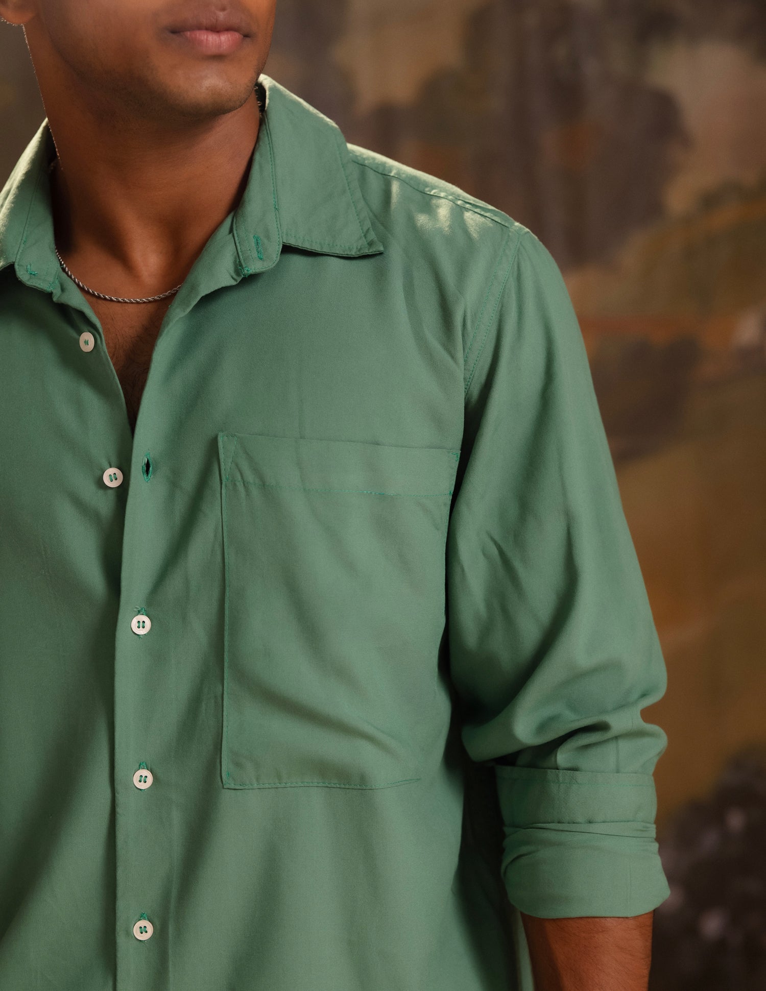Large chest pocket shirt