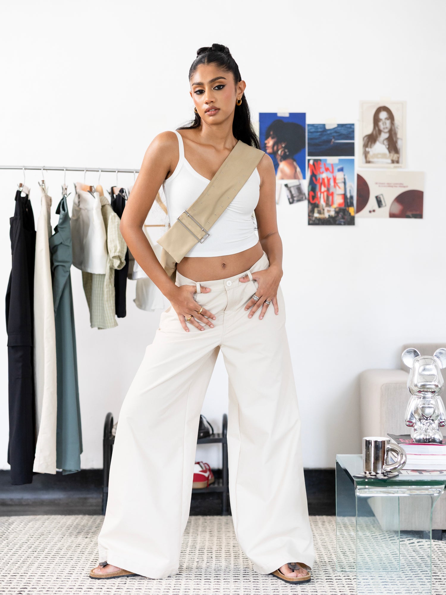 Low Waist  Wide Leg Pant