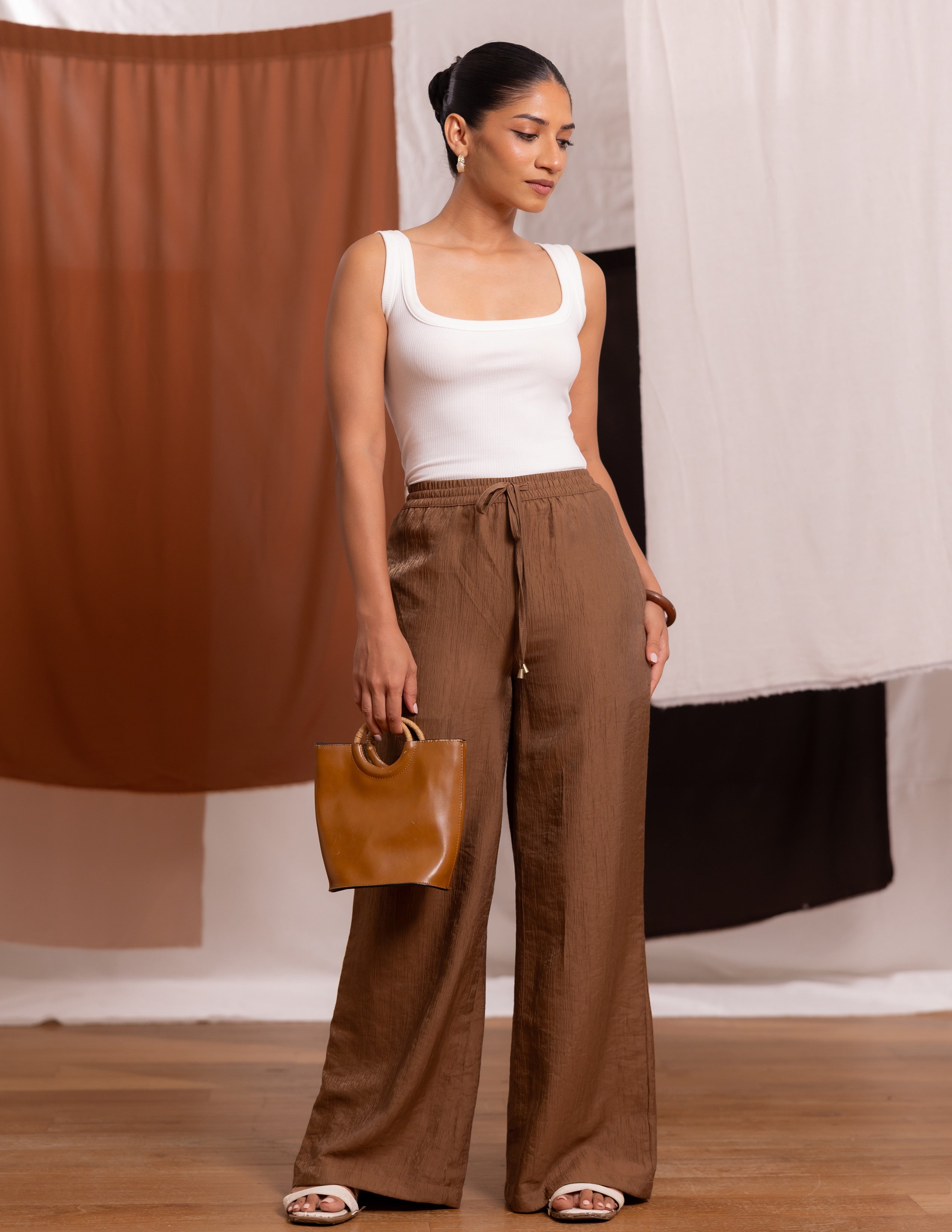 Drawstring Wide Leg Pant