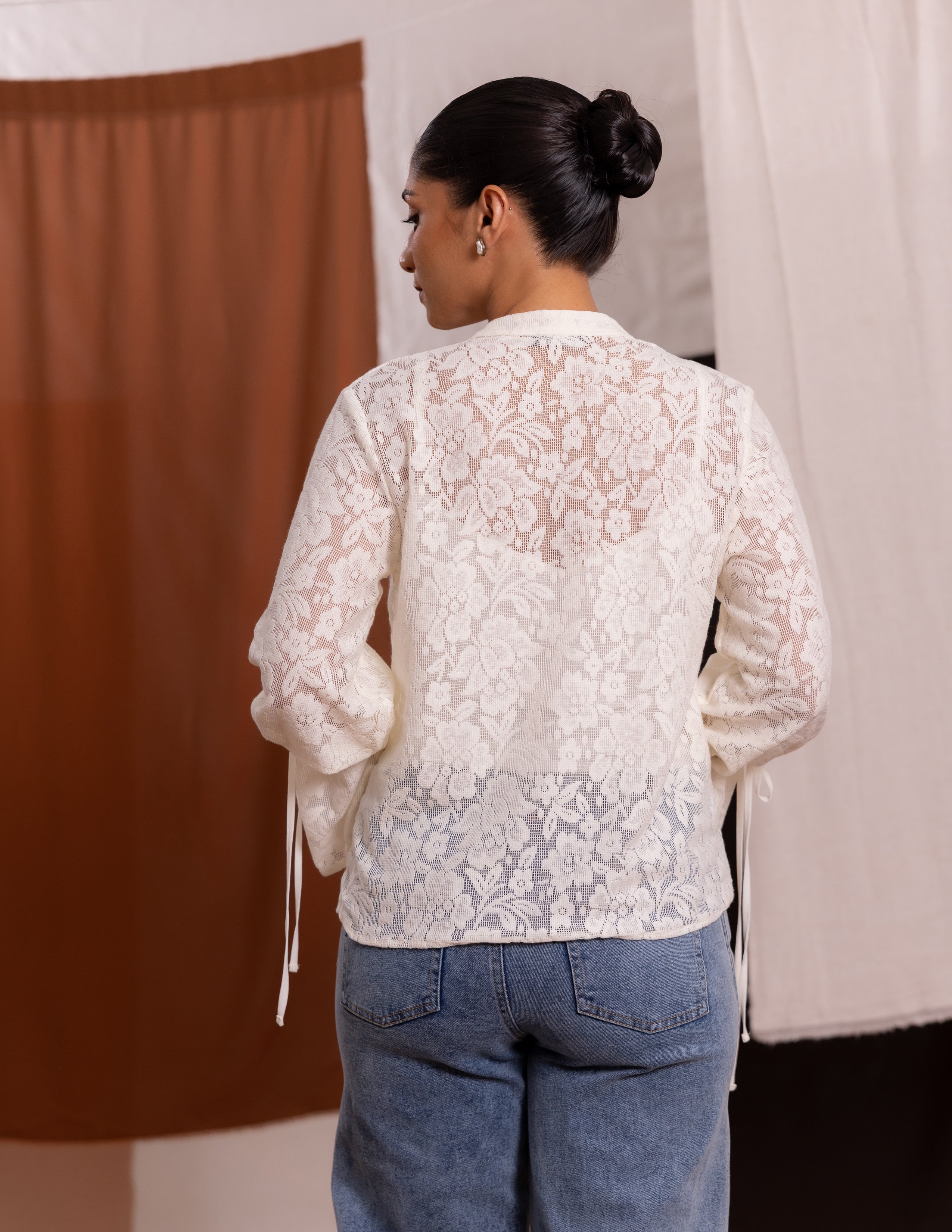 Button Down Lace Top