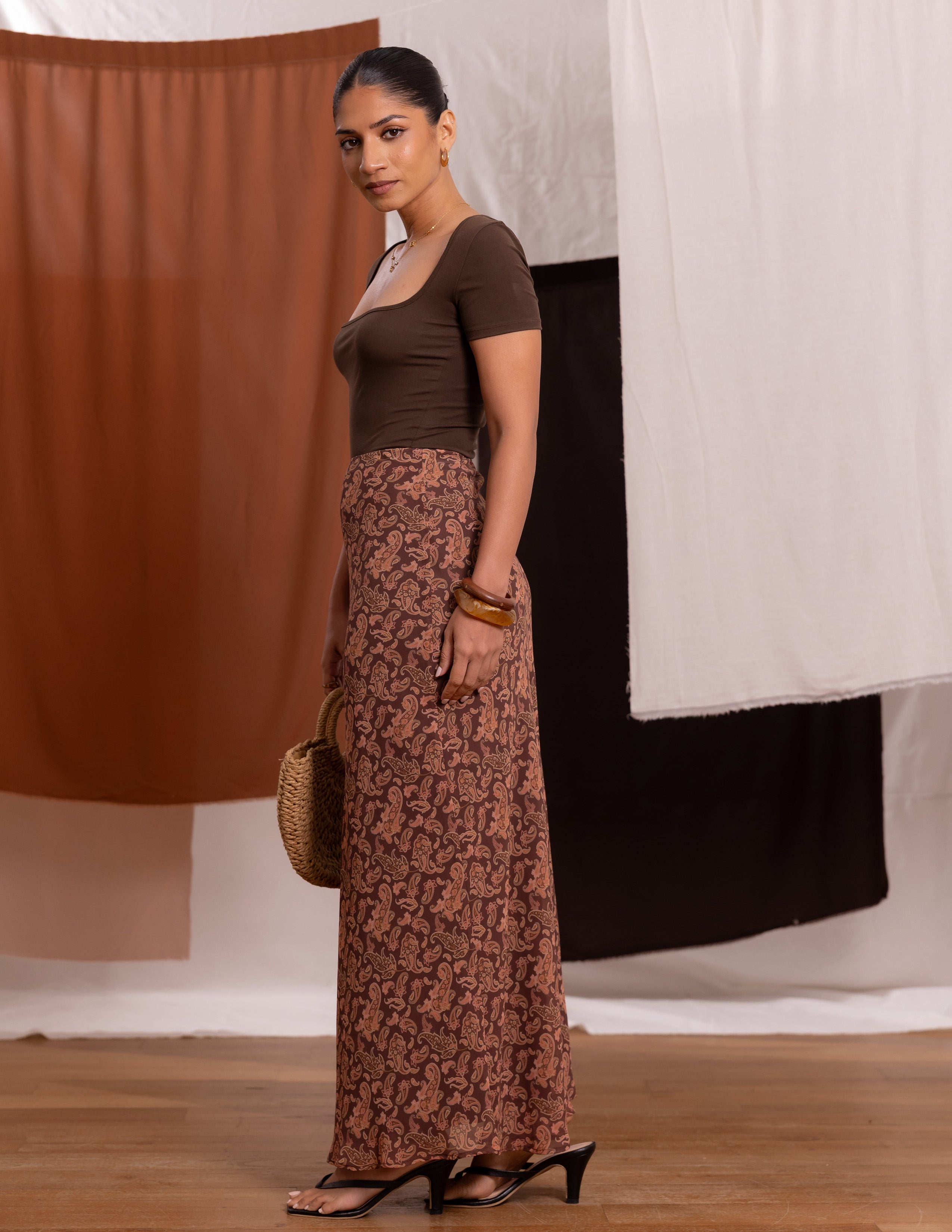 Bias Maxi Skirt