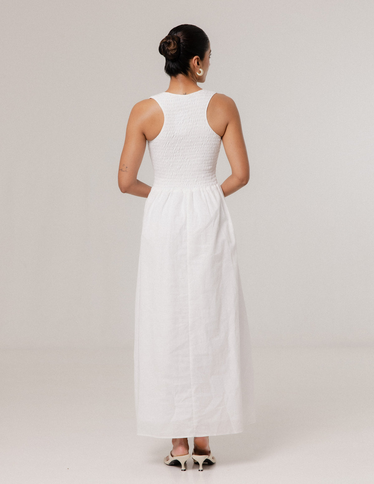 Sleeveless Smocked Maxi Dress