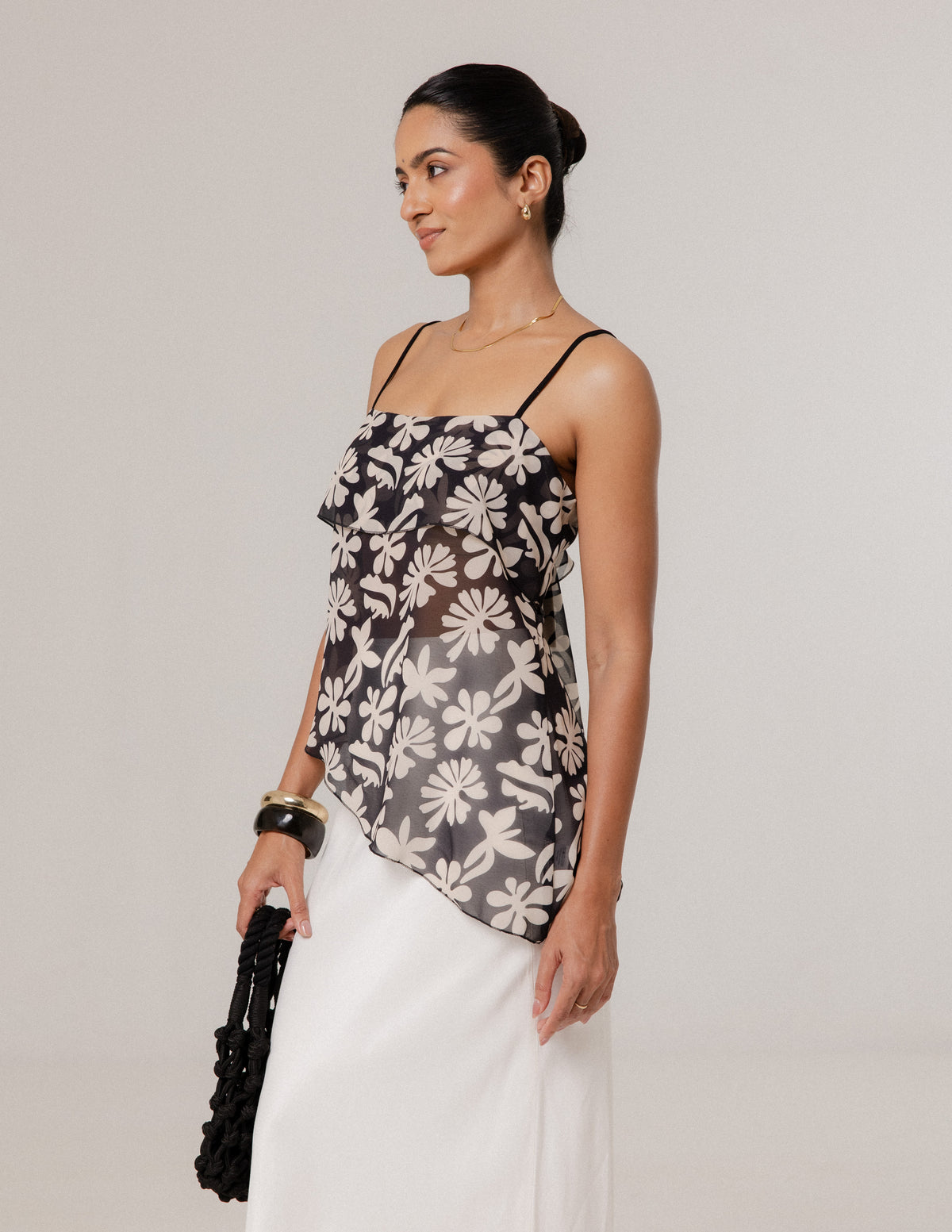 Asymetrical Hem Detailed Top