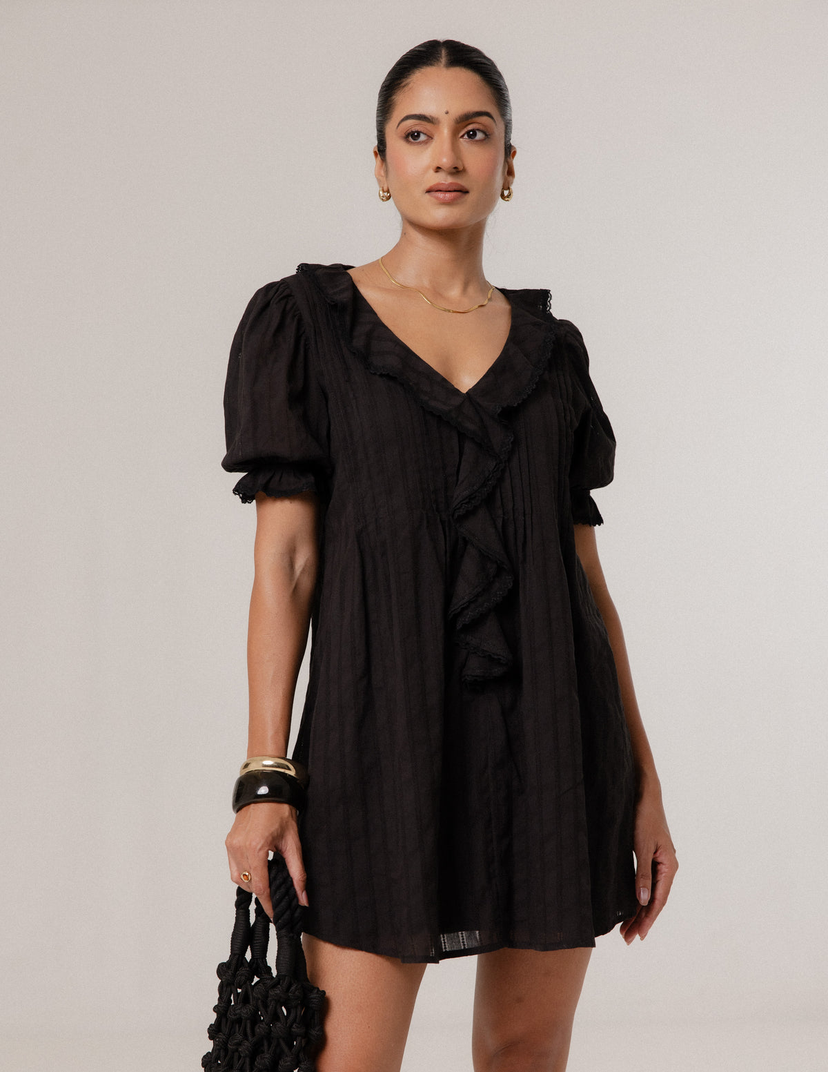Lace Detailed Mini Dress