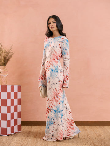 Long Sleeve Bias Maxi Dress