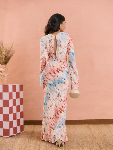 Long Sleeve Bias Maxi Dress