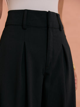 Pleat Detail Wide Leg Pant