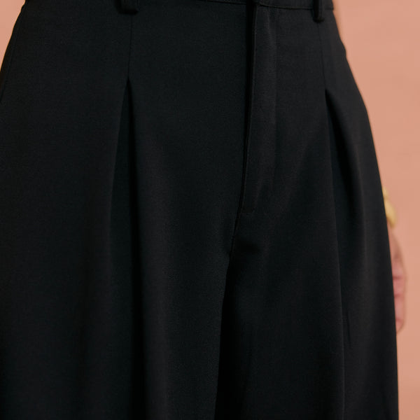 Pleat Detail Wide Leg Pant