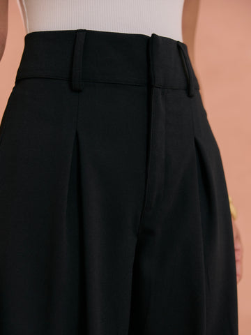 Pleat Detail Wide Leg Pant