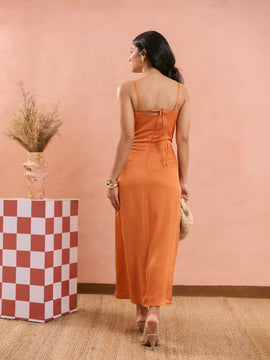 Ruched Detail Midi Dress