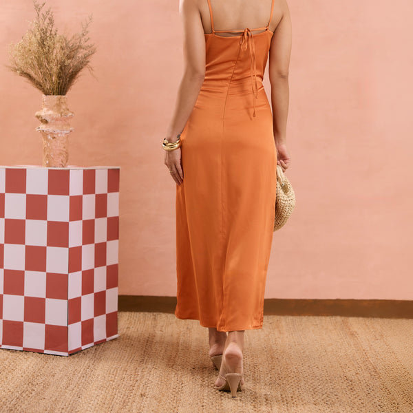 Ruched Detail Midi Dress