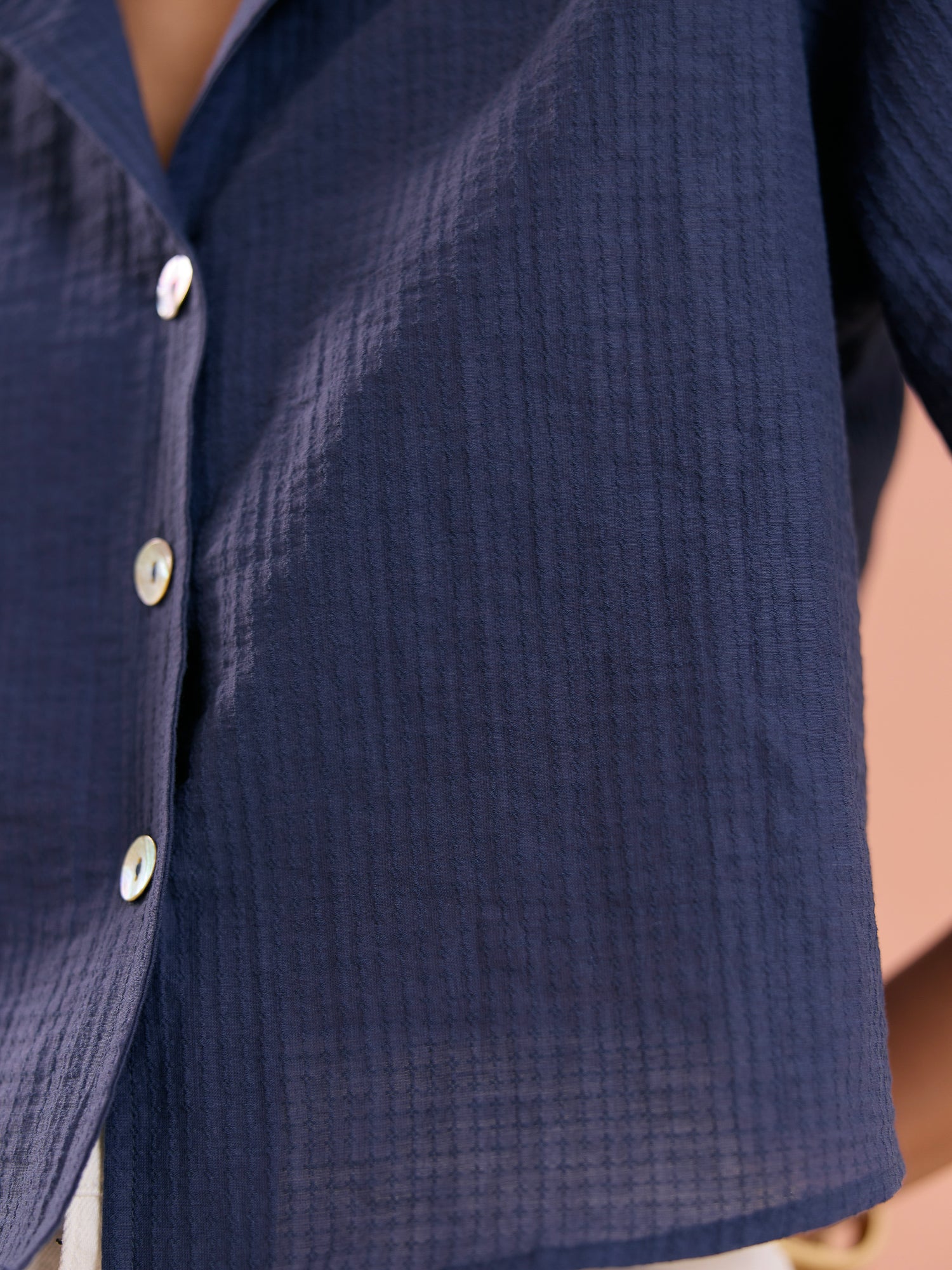 Button Down Crop Shirt