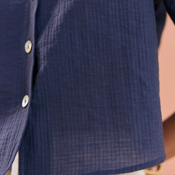 Button Down Crop Shirt