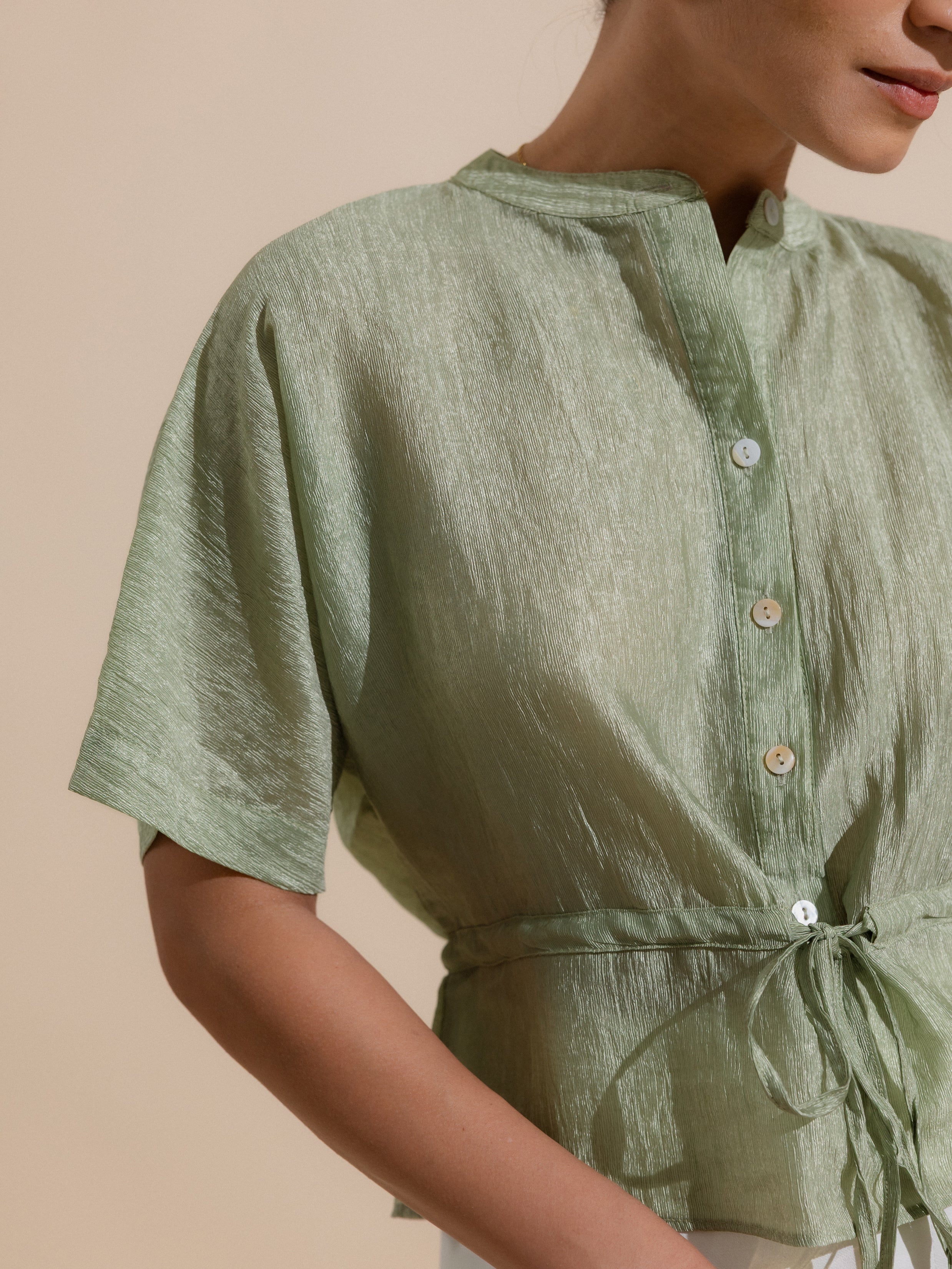 Front Tie Up Loose Fit Top