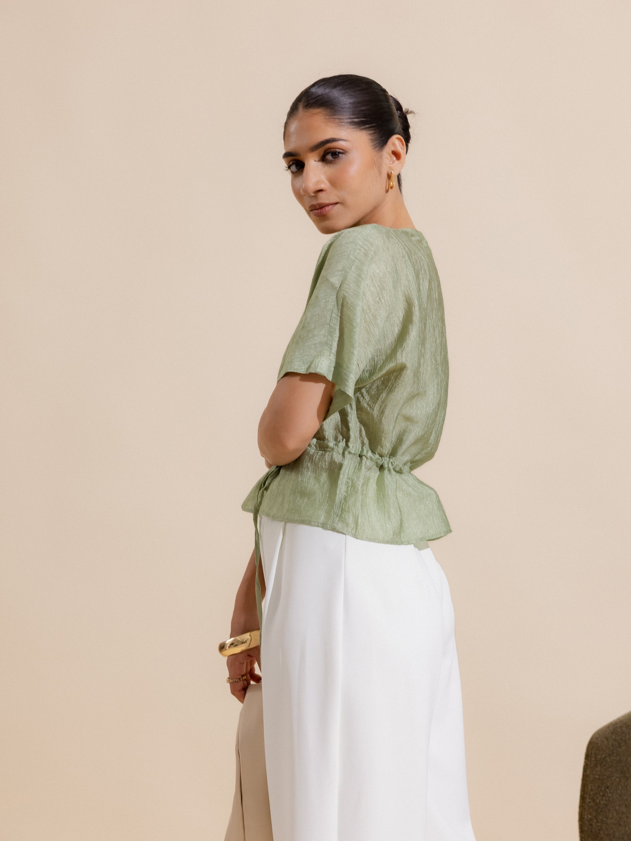 Front Tie Up Loose Fit Top