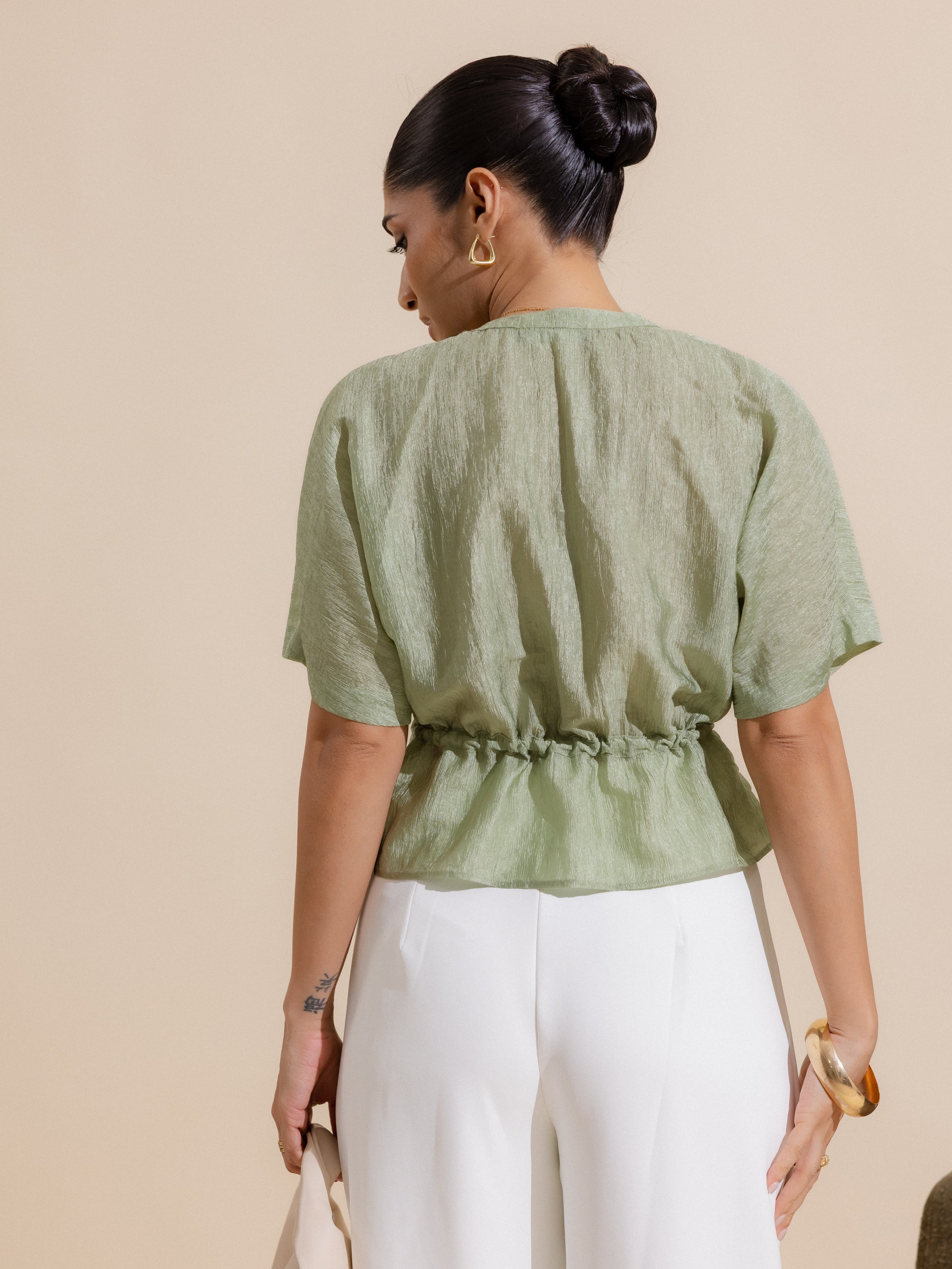 Front Tie Up Loose Fit Top