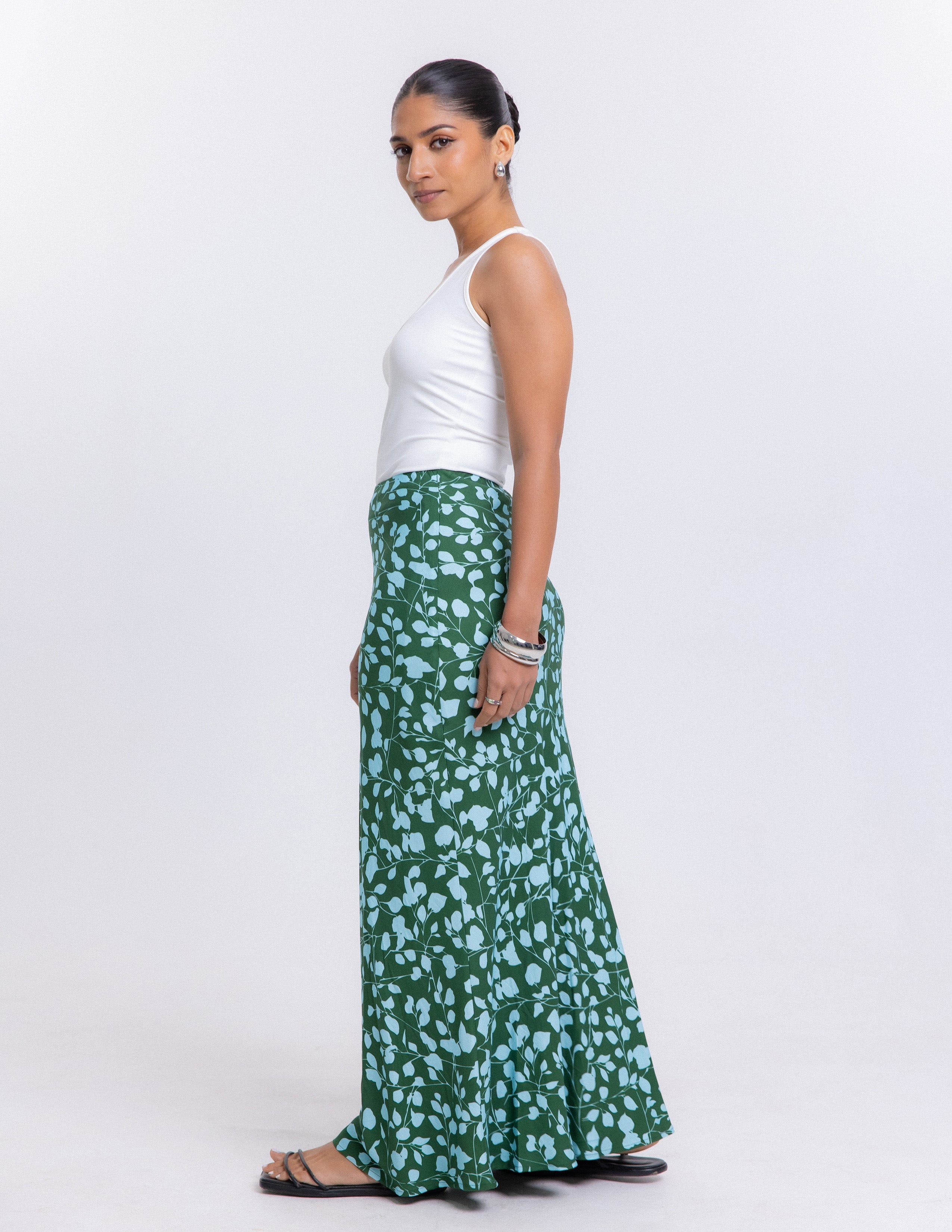 Printed Bias Skirt