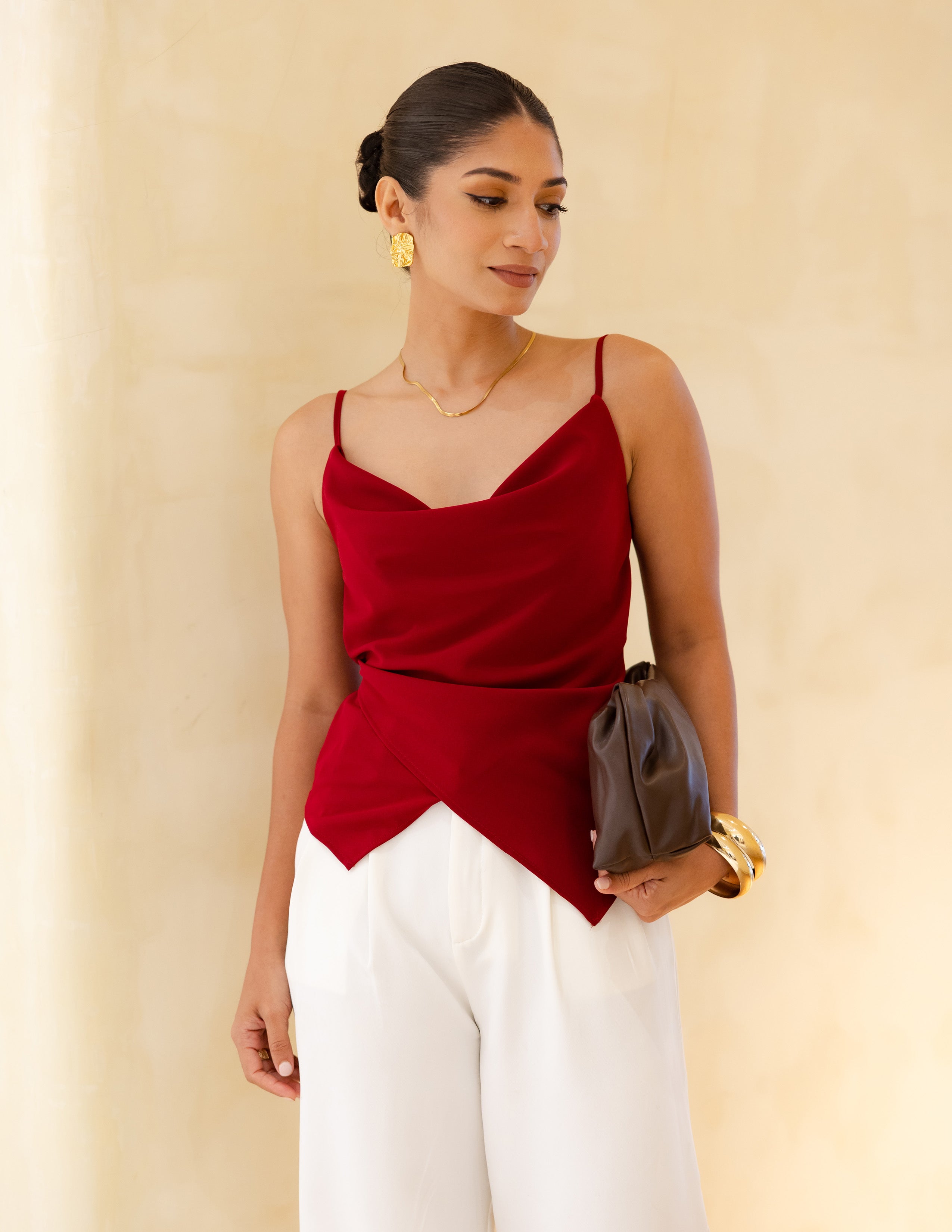 Sleeveless Cowl Top