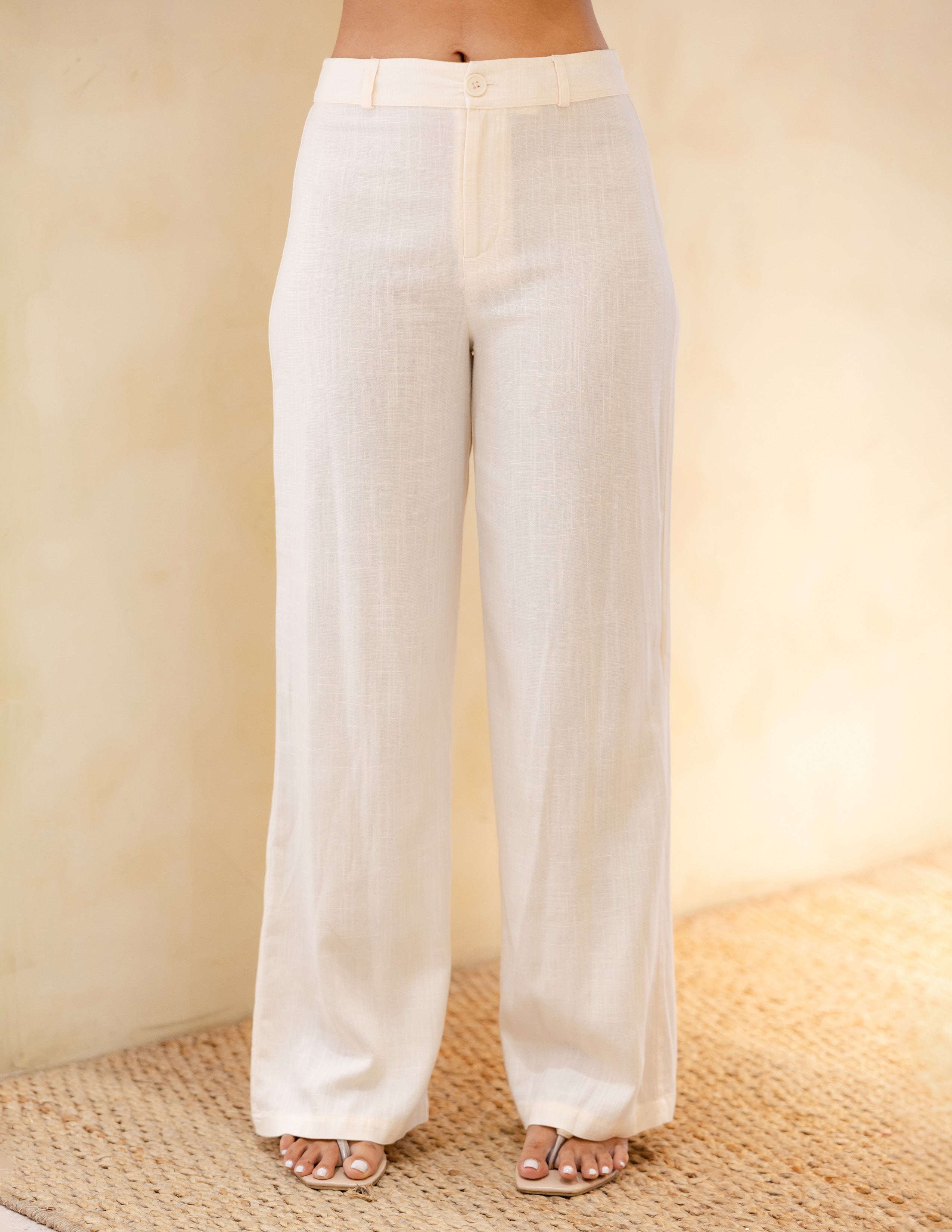High Waist Pleated Wide Leg Pant