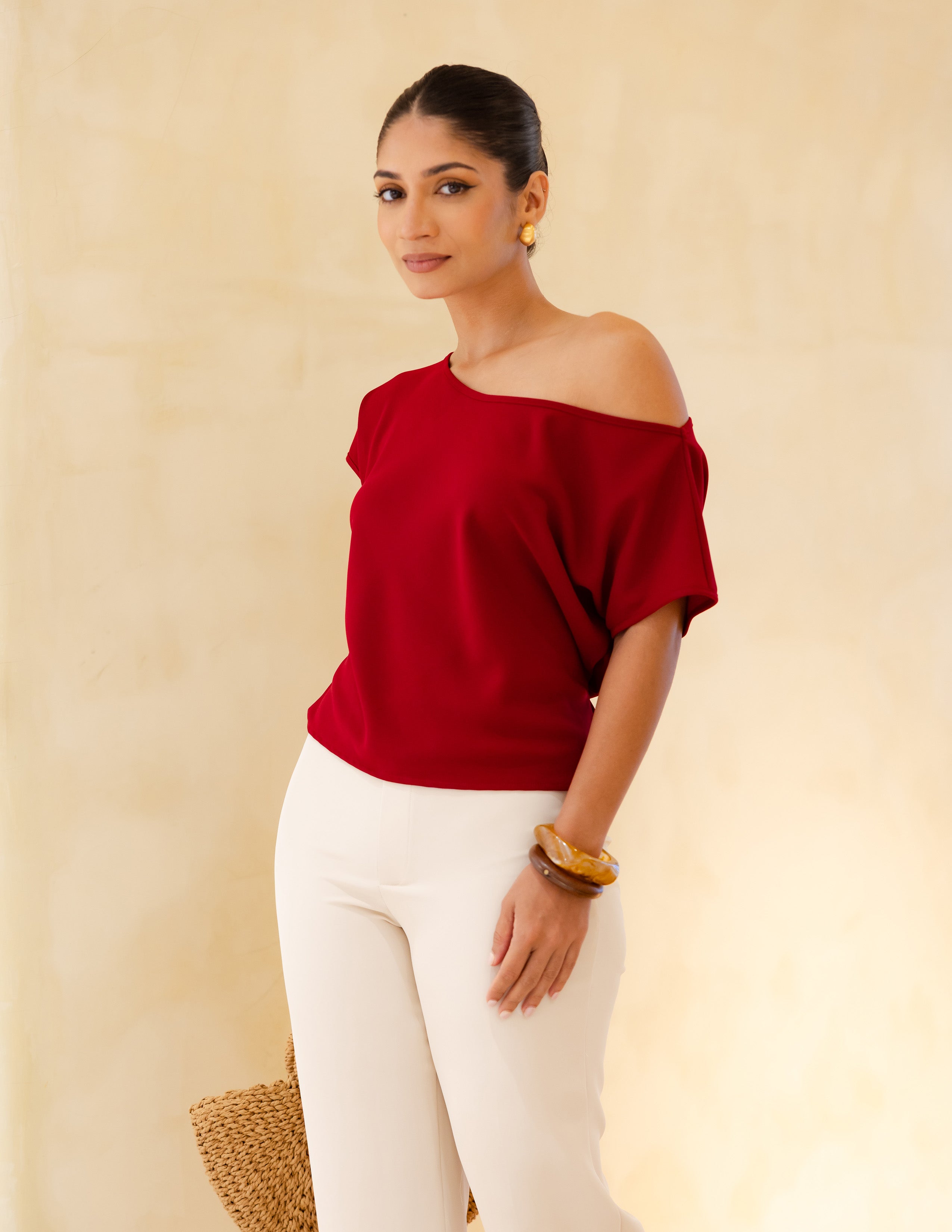 Back Tie Up Off Shoulder Top