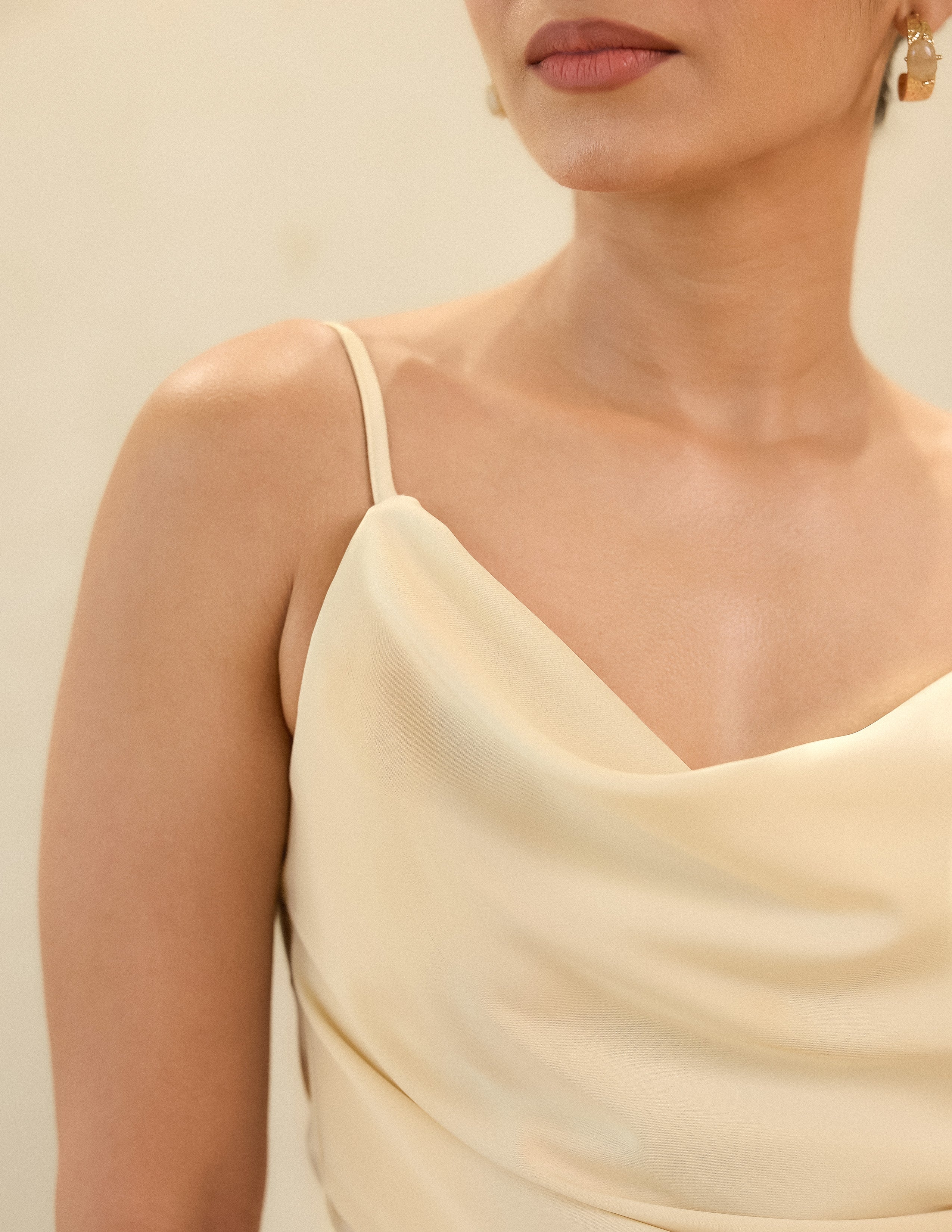 Cowl Neck Asymmetrical Top