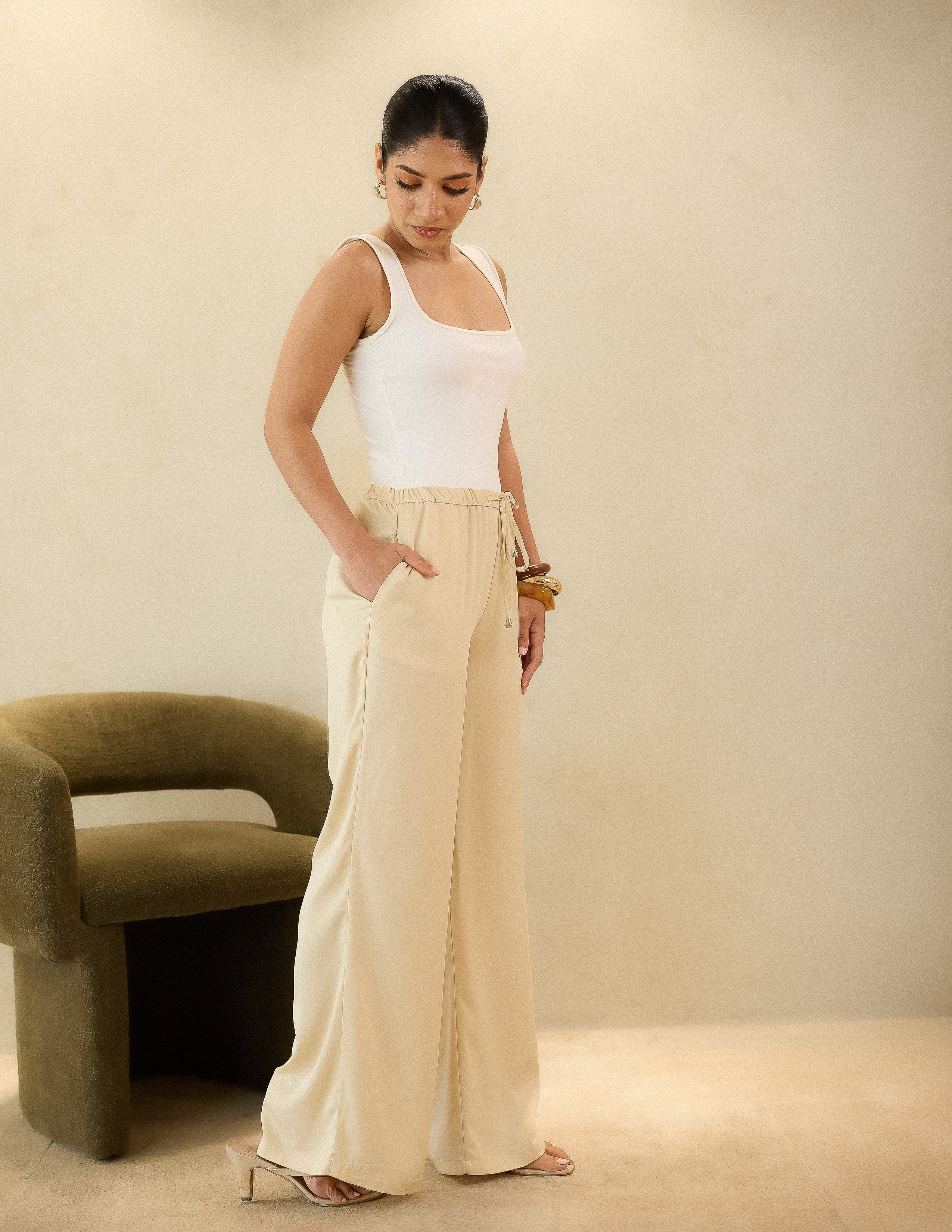 Drawstring Straight Leg Pant
