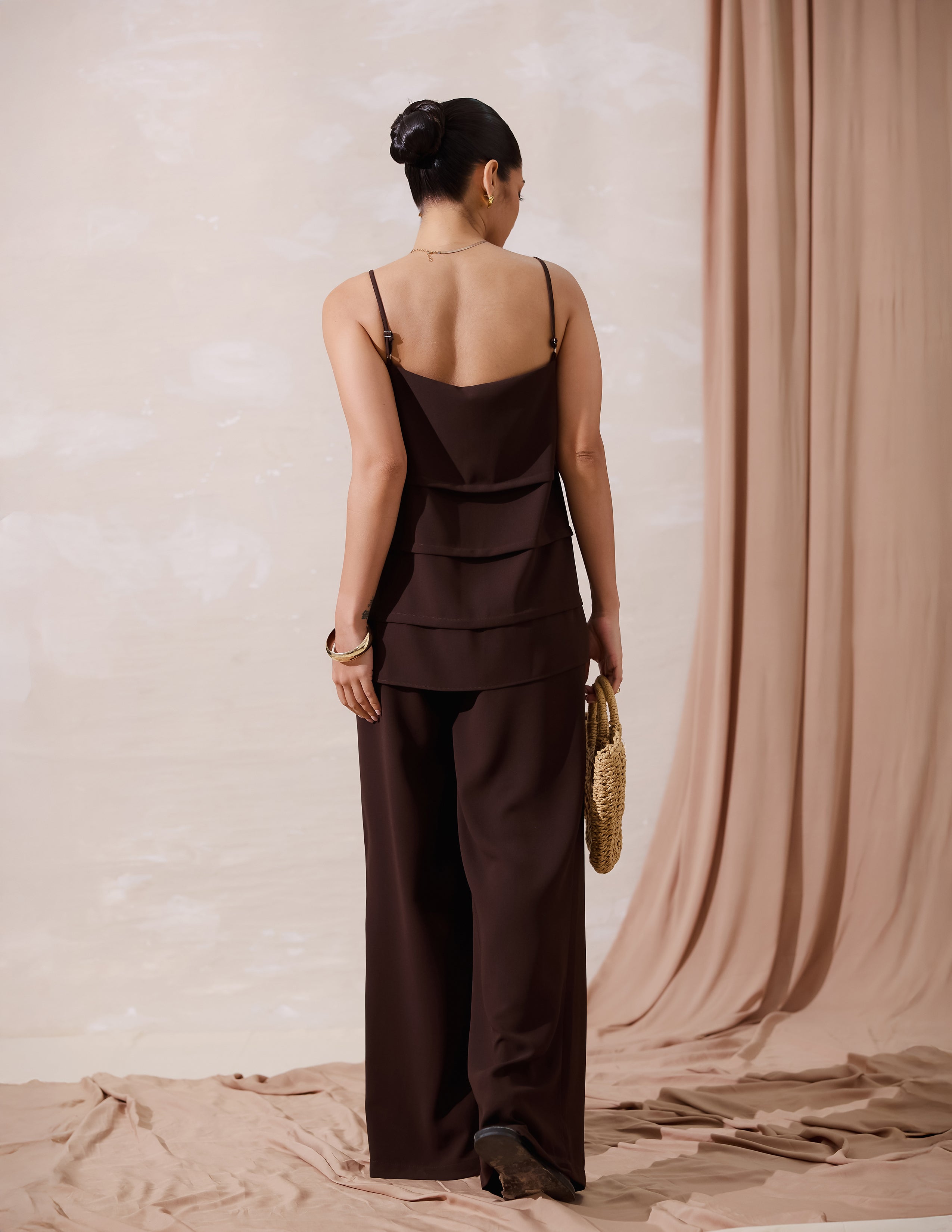Pin Tuck Detailed Loose Fit Sleeveless Top