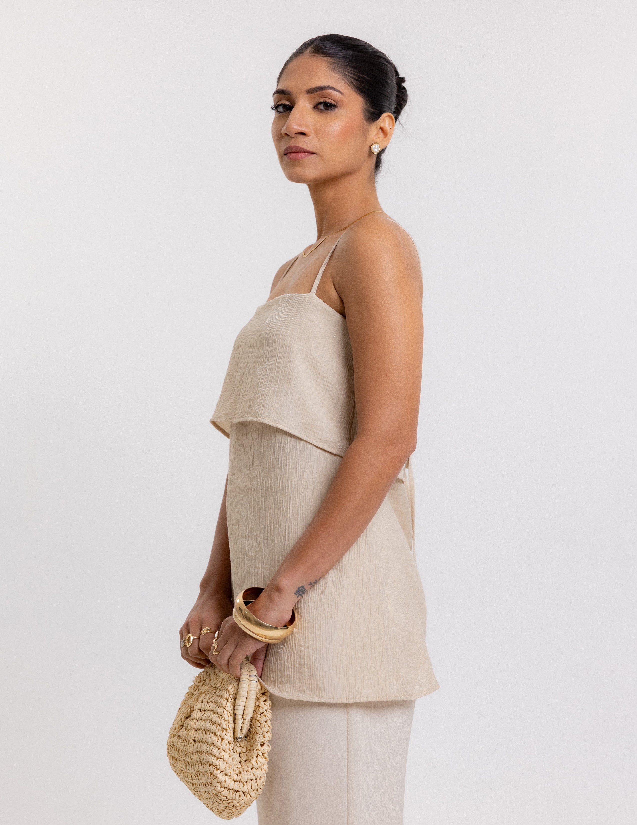 Tie Up Strap Detail Top